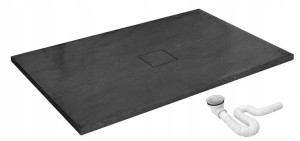 Brodzik Prysznicowy Kamienny Stone Czarny 80x120