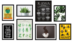 KOMPLET Galeria 8szt Obrazy Plakaty BEZ RAMY KUCHNIA KPM221