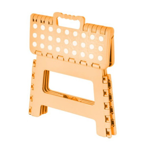 Taboret Składany Stołek Krzesełko Wielofunkcyjny 29x22x22 Cm Beżowy