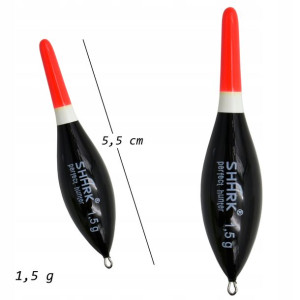 Spławik Przelotowy Z Balsy 1,5 G / 5,5 Cm Shark Pl