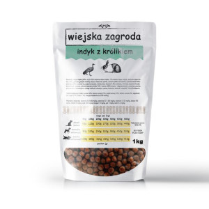 Karma sucha Wiejska Zagroda INDYK Z KRÓLIKIEM 1kg