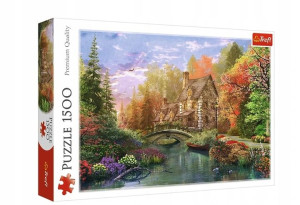 Puzzle 1500 Chatka nad jeziorem Trefl