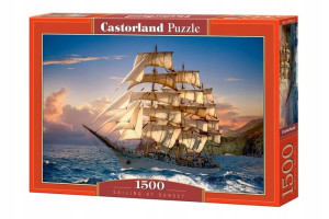Puzzle 1500 Sailing at Sunset Żegluga Castor