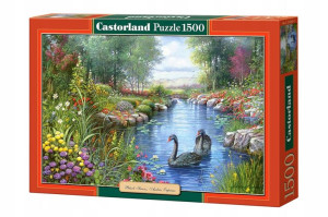 Puzzle 1500 Czarne Łabędzie Orpinas Castor
