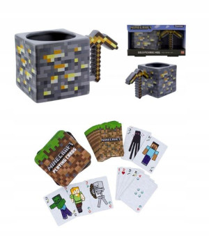 Zestaw Minecraft Kubek Kilof + Karty Do Grania