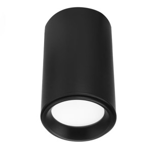 Oprawa Halogenowa Natynkowa Tuba Okrągła Czarna Wys 10 Cm Gu10 Led