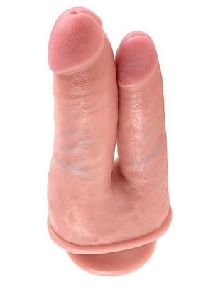 Podwójne dildo "King Cock". Wyjątkowo realistyczny wygląd.