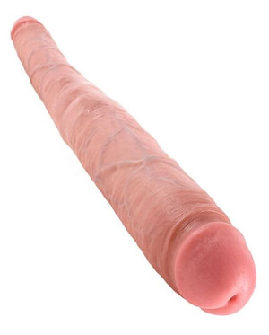 Podwójne, zwężane dildo "King Cock". Idealne do jednoczesnej stymulacji.