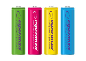 Esperanza akumulatorki ni-mh aa 2000mah 4szt. mix kolorów