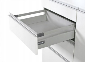 Szuflada Rejs Comfort Box L500 H140 Średnia Szara Z Relingiem Prostokątnym