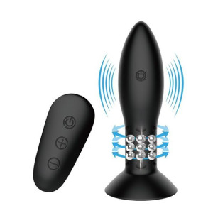 Korek Analny Dildo Wibrator z Rotacją 12fun +PILOT