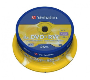 Płyty DVD+RW Verbatim 4812 MB - 25szt.