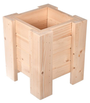 Drewniana donica na kwiaty i zioła 26cm