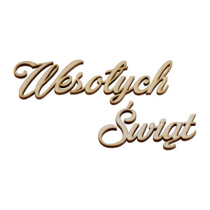 Drewniany napis "Wesołych Świąt" mały