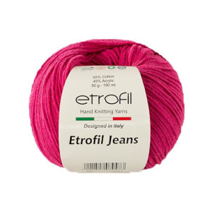 JEANS Etrofil / kolor 049 Fuksja / bawełna + akryl