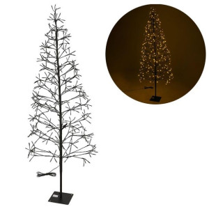 Choinka świecąca drzewko z lampkami zewnętrzne ogrodowe 280 led 150 cm