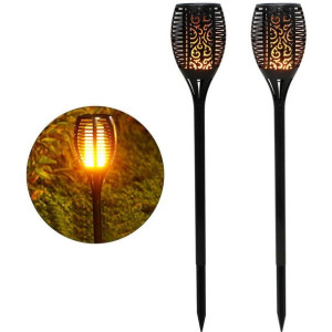 Lampa Solarna Pochodnia Tańczące Płomyki 10x10x83cm 36 Led