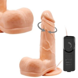 Dildo Penis z Wibracją Przyssawką Pilotem ROTACJA