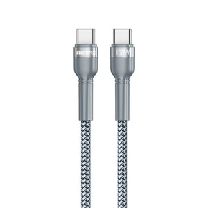 Remax Kabel Jany RC-172 Typ C na Typ C PD 100W 1 metr Srebrny
