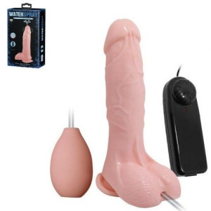 Dildo Wibrator i Wytrysk Penis z Przyssawką 19cm
