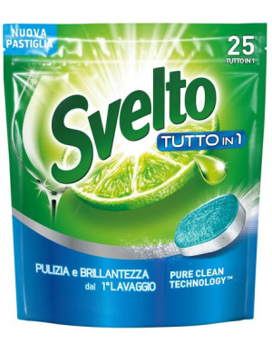 SVELTO Zielona Cytryna tabletki do zmywarki 25szt