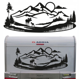 Naklejki Na Przyczepe Kempingową Camping 103x44cm