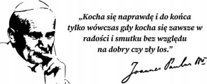 Napis na ścianę naklejka Papież Jan Paweł II 150cm
