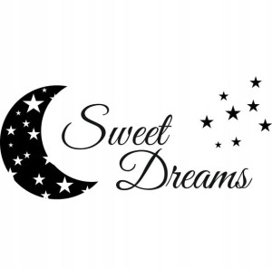 Naklejka na ścianę Cytat SWEET DREAMS napis 44x97