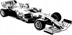 NAKLEJKA na ścianę FORMUŁA 1 F1 BOLID 100x48cm