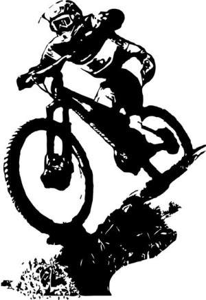 ROWER ENDURO DH naklejka NA AUTO ŚCIANĘ 43x30cm