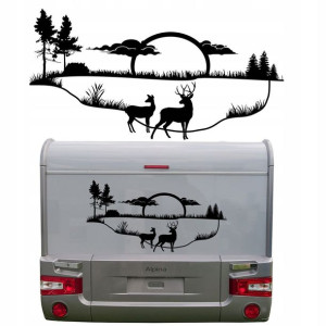 Naklejka Na Przyczepe Kempingową Camping 90x174cm