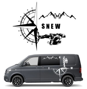 Naklejki Na Bok Samochodu Wędrowiec Camper 94x102