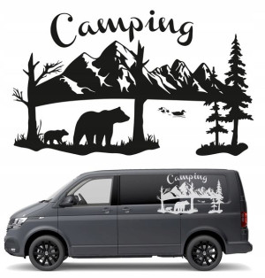 Naklejki Na Bok Samochodu Misie Camping 90x150cm