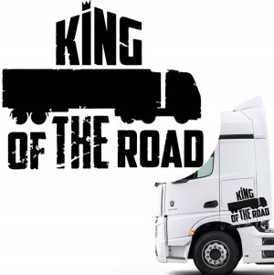 NAKLEJKA NA TIR Ciągnik KING OF THE ROAD 80x67cm