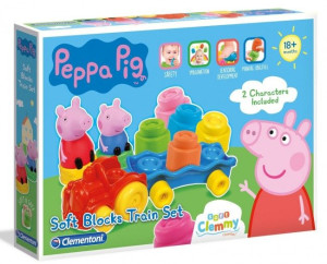 Clementoni Klocki Clemmy pociąg Świnka Peppa 17249