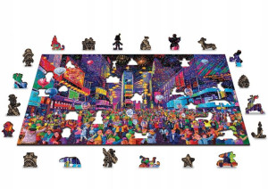 Drewniane Puzzle z figurkami - Sylwester