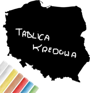 FOLIA Kredowa Tablicowa na ścianę POLSKA 120x127