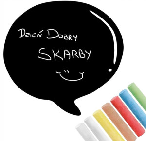 XXL FOLIA Kredowa Tablicowa na ścianę DYMEK komiks