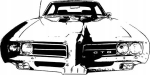 NAKLEJKA na ścianę AUTO SAMOCHÓD PONTIAC 192X95cm