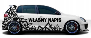 NAKLEJKA na Auto CAMO REKLAMA Trójkąty 2-arkusze