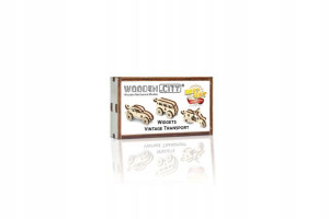 Drewniane Puzzle 3D – Zabytkowe Samochody i Motor
