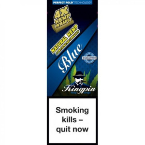 Bibułki konopne KINGPIN Hemp Blunt Wraps BLUE 4 szt.