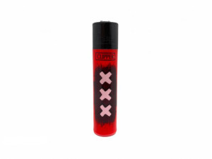 Zapalniczka Clipper wzór BLACK RED XXX AMSTERDAM