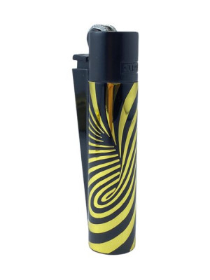 Zapalniczka Clipper Metal Psychedellic Gold metalowa w etui