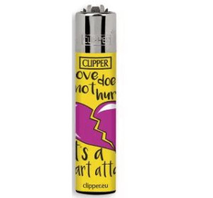 Zapalniczka Clipper wzór LOVE QUOTES