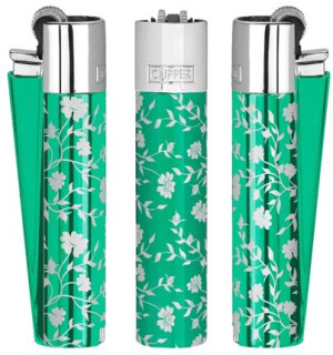 Zapalniczka metalowa Clipper wzór BLUE&GREEN PATTERN