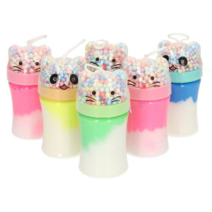 Glutek Slime Kotek Tęczowy Mix 12szt