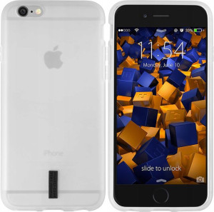 Mumbi Etui do iPhone 6 / 6S białe clear z paskiem