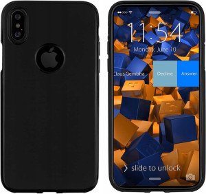 MUMBI ETUI CASE do iPhone X / XS czarne PREMIUM
