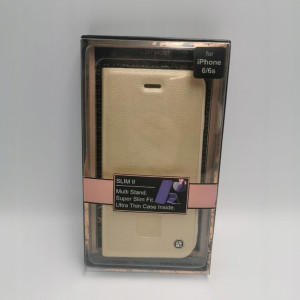 Etui case klapka Apple iPhone 6 6s złote JUST MUST